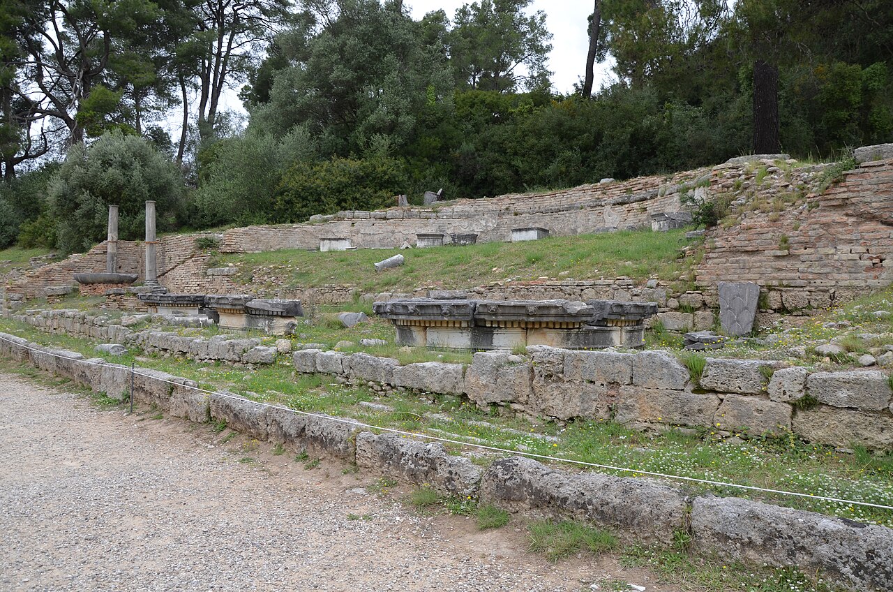 The Nymphaeum of Herodes Atticus, a Roman fountain among the monuments of Ancient Olympia