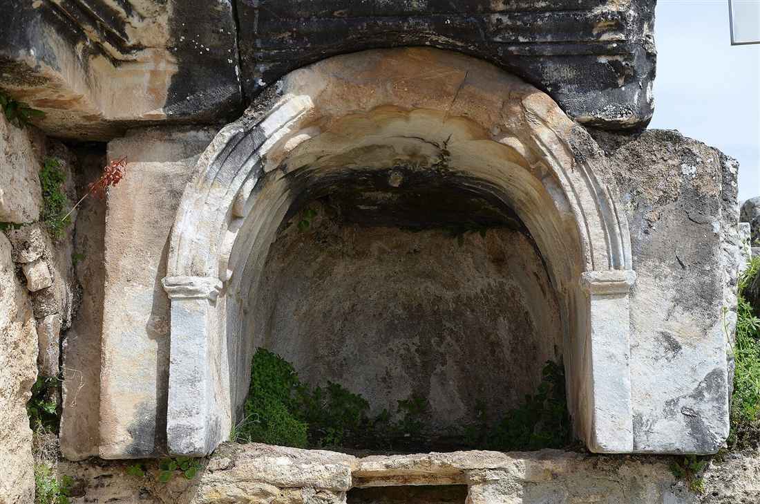 The arched Pluto's Gate of the Plutonium at Hierapolis