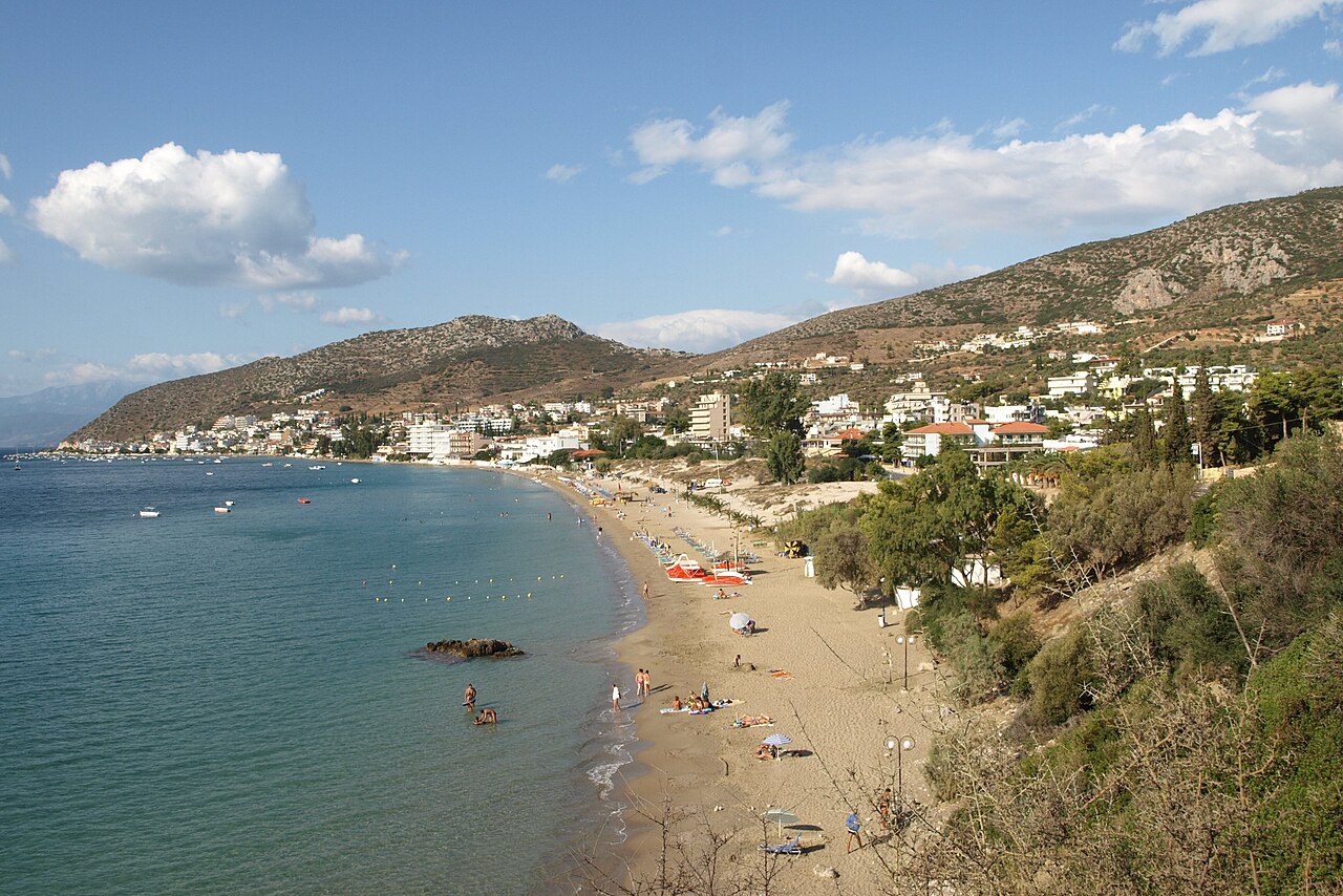 The sheltered bay of Tolo with its islets