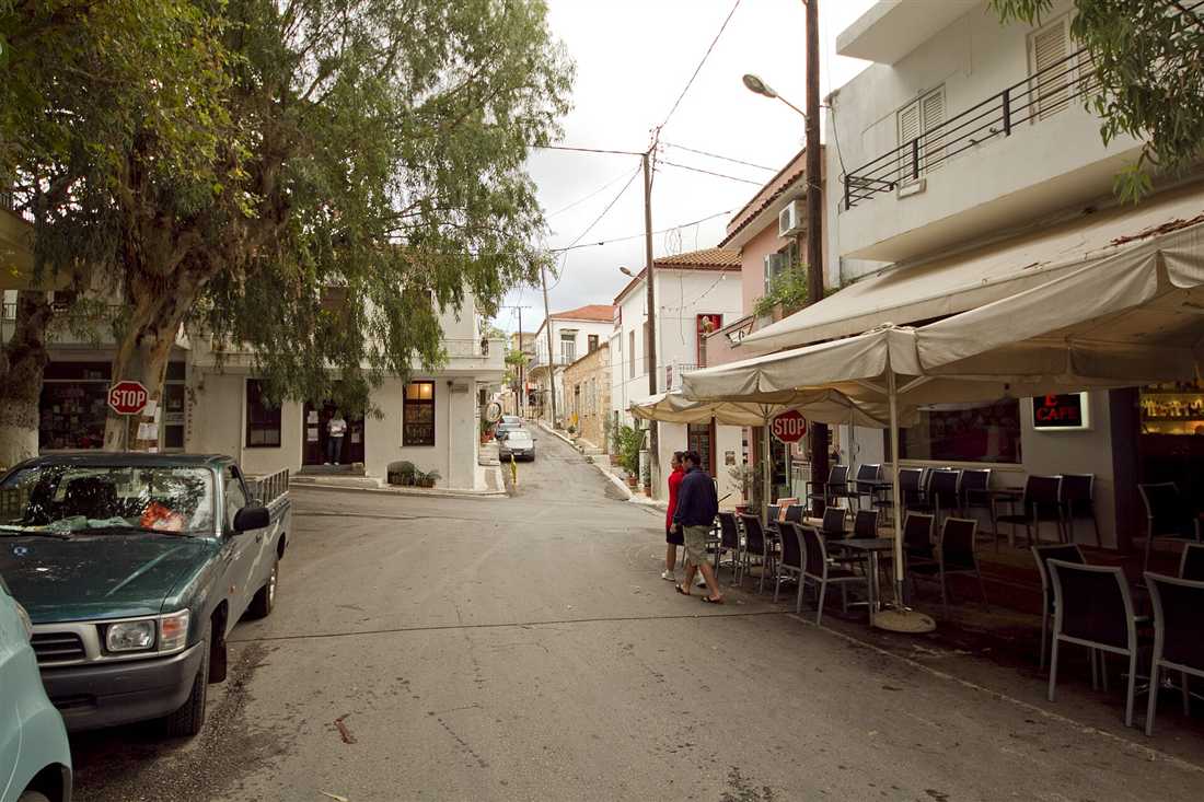 A street in the traditional stone village of Vamos in the Apokoronas, Crete