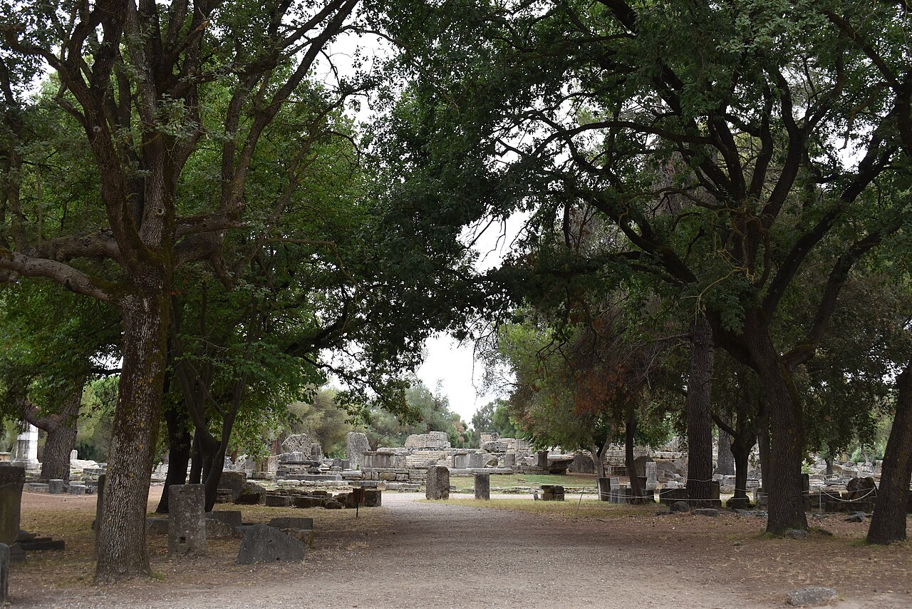 The archaeological site of Ancient Olympia, a short walk from the town's hotels and guesthouses