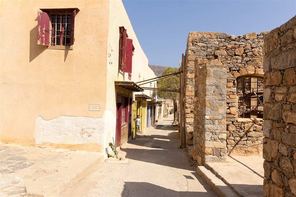 The street inside the Venetian walls on Spinalonga