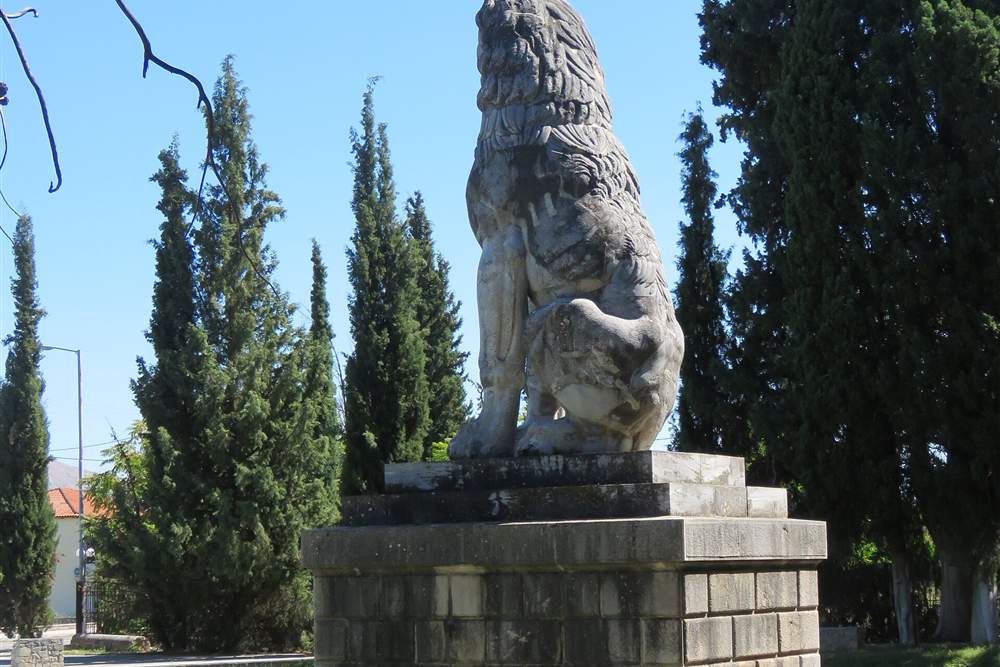The marble Lion of Chaeronea over the grave of the Theban Sacred Band