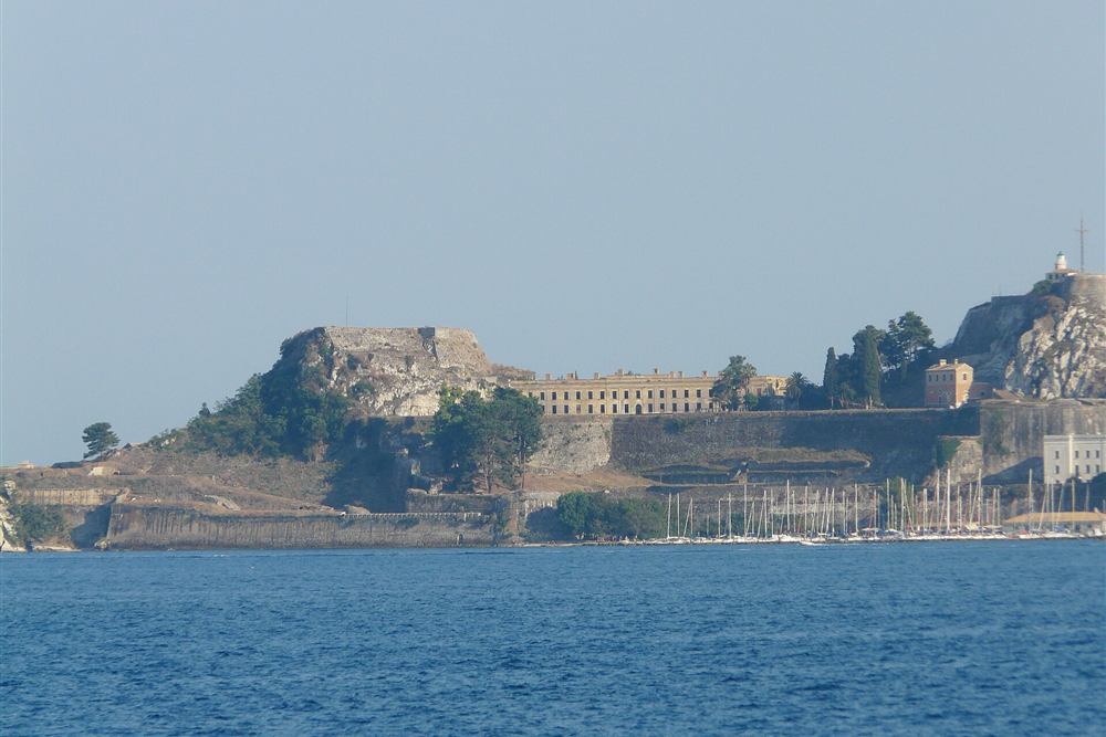 The Old Fortress of Corfu seen from the sea