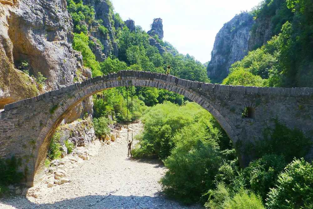 Arched stone bridge at Kipoi in Zagori, north of Ioannina