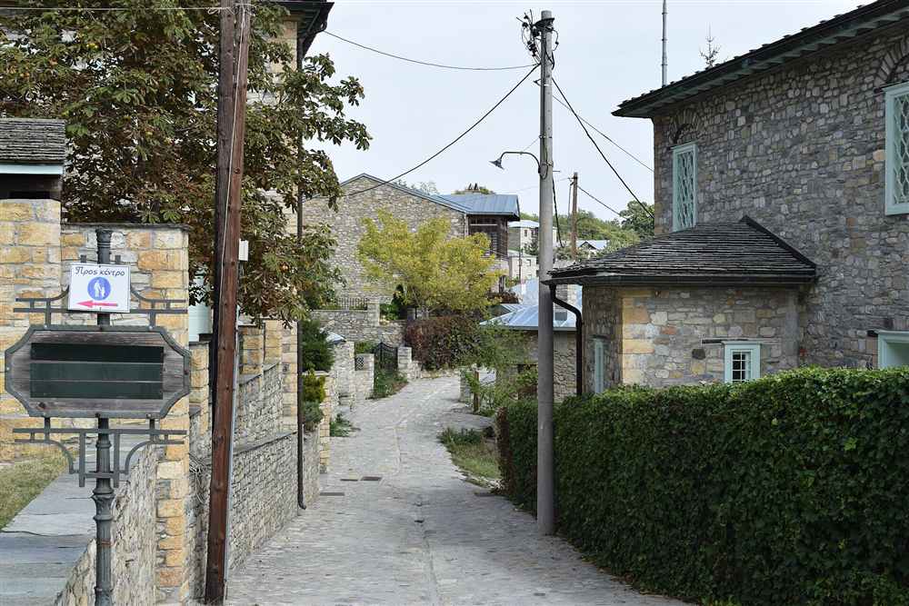 A stone lane between the mansions of Nymfaio in Florina