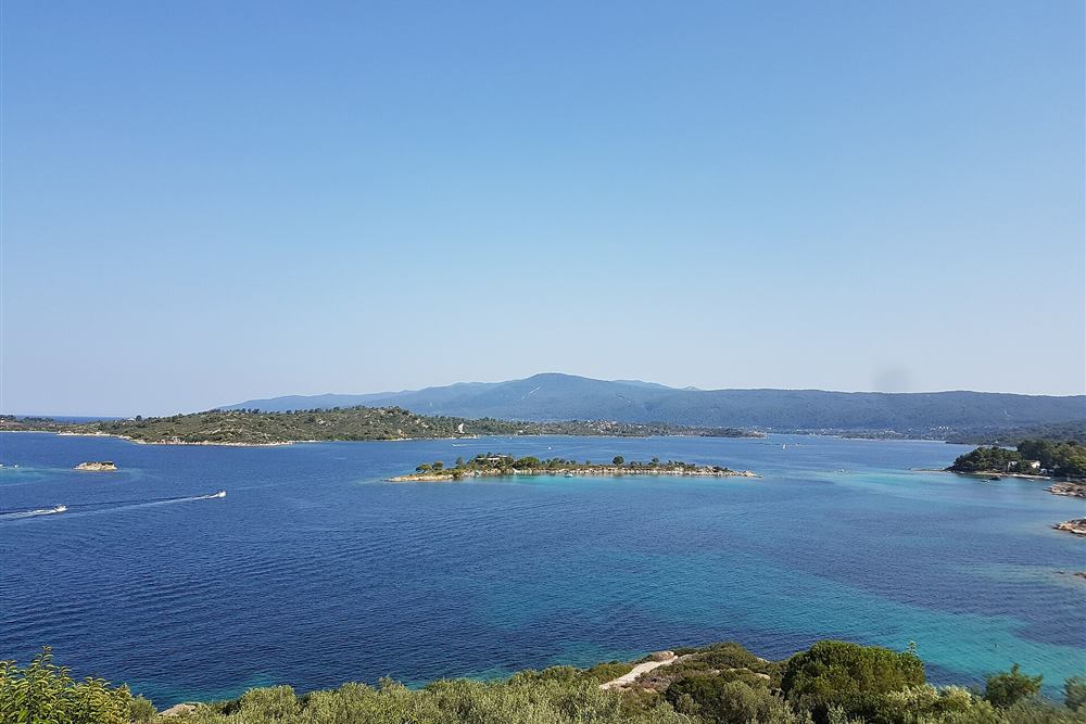 Islets of the Blue Lagoon off Agios Nikolaos in Sithonia, Halkidiki