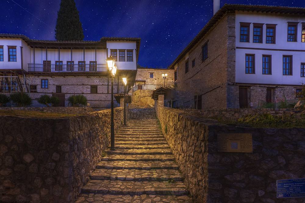 A stone lane between the old mansions of the Doltso quarter in Kastoria