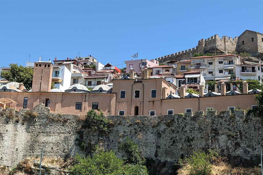 Imaret and the castle of Kavala above the old port