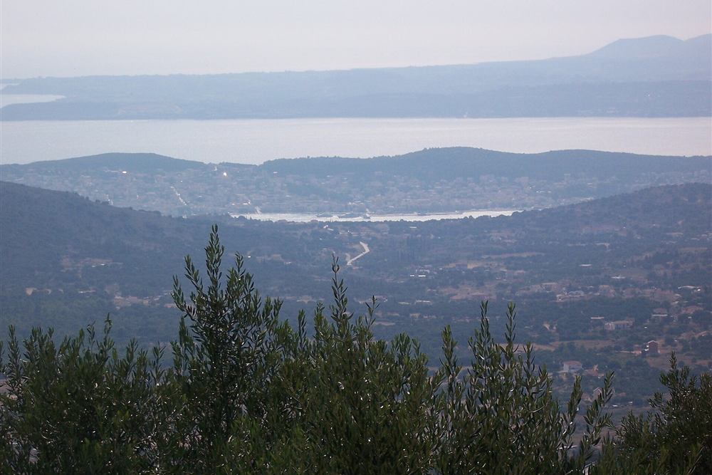 View over Argostoli and Lixouri from the mountains of Kefalonia on a Kefalonia jeep safari