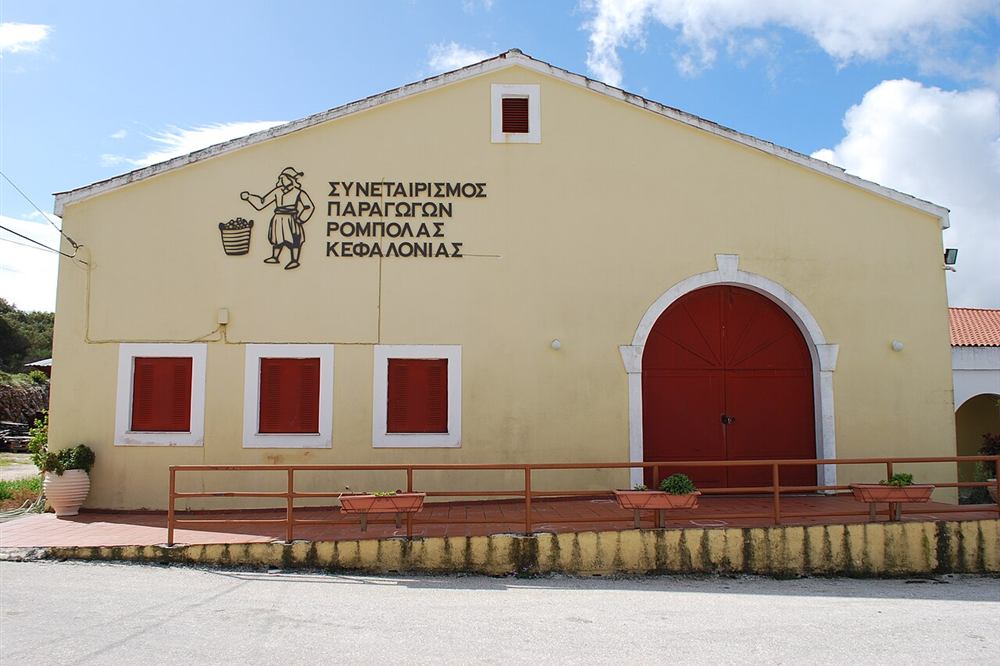 The Robola Cooperative winery building at Omala on Kefalonia