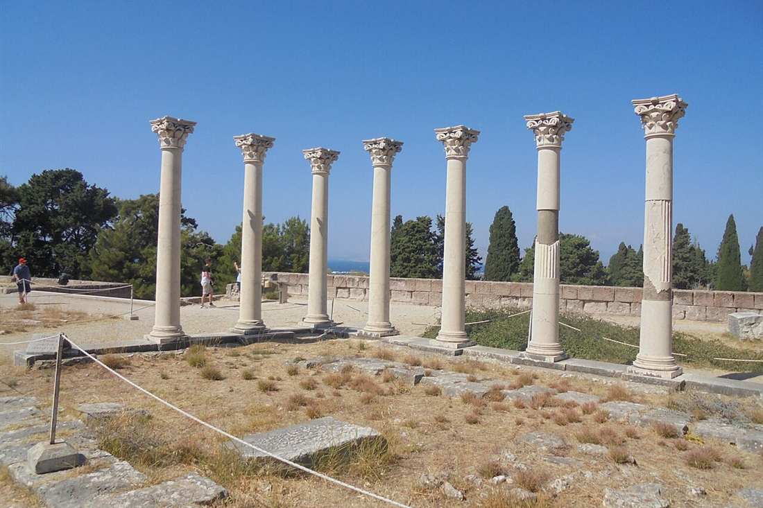 The Corinthian columns on the middle terrace of the Asklepion on Kos