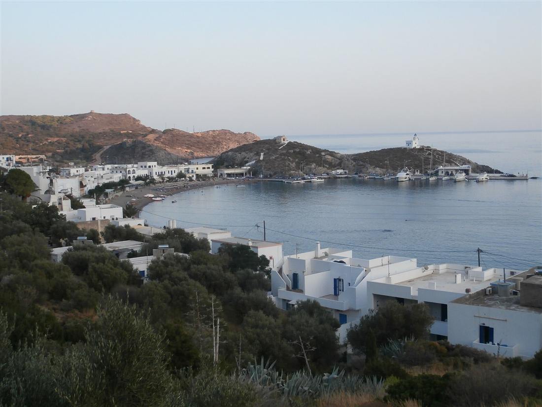 The twin bays and whitewashed village of Kapsali below Chora on Kythira, reached by airport transfers from Kythira Airport