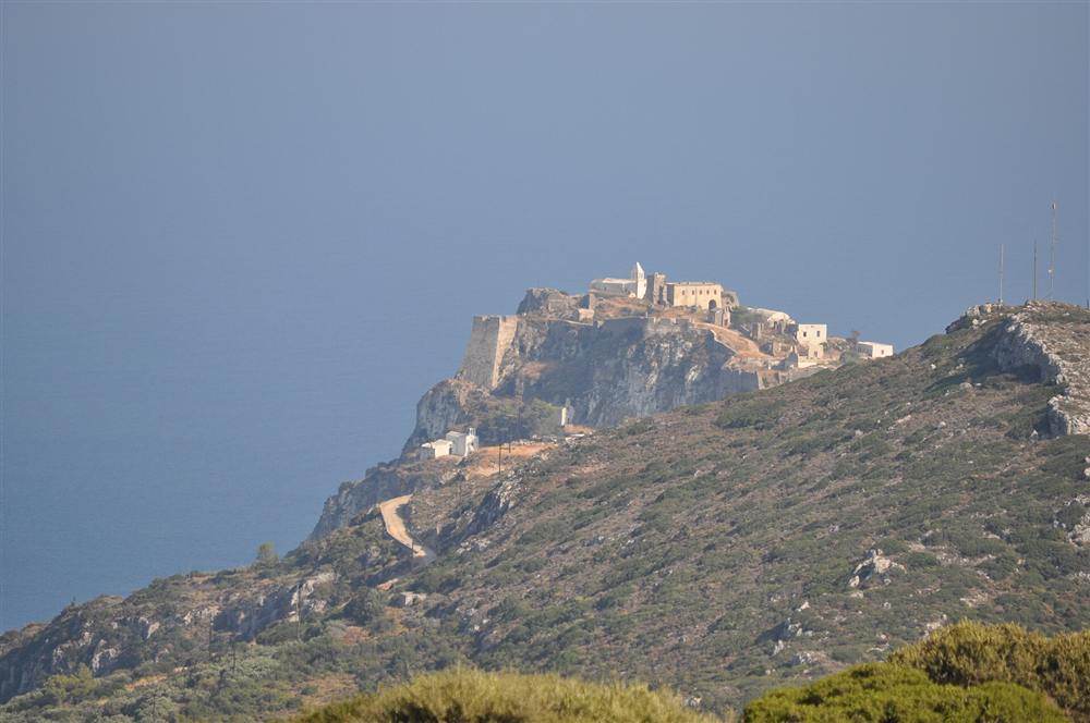 The Venetian castle above Chora on the island of Kythira, Greece