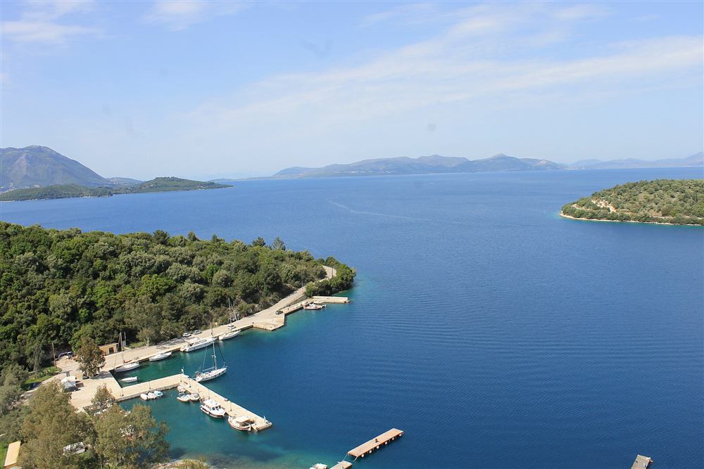 Spilia harbour on Meganisi, a stop on the evening cruise route from Nydri