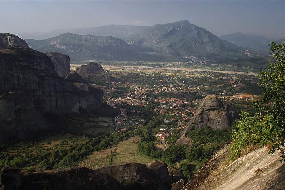 Kastraki and the rock pillars from a viewpoint on the buggy route above the village