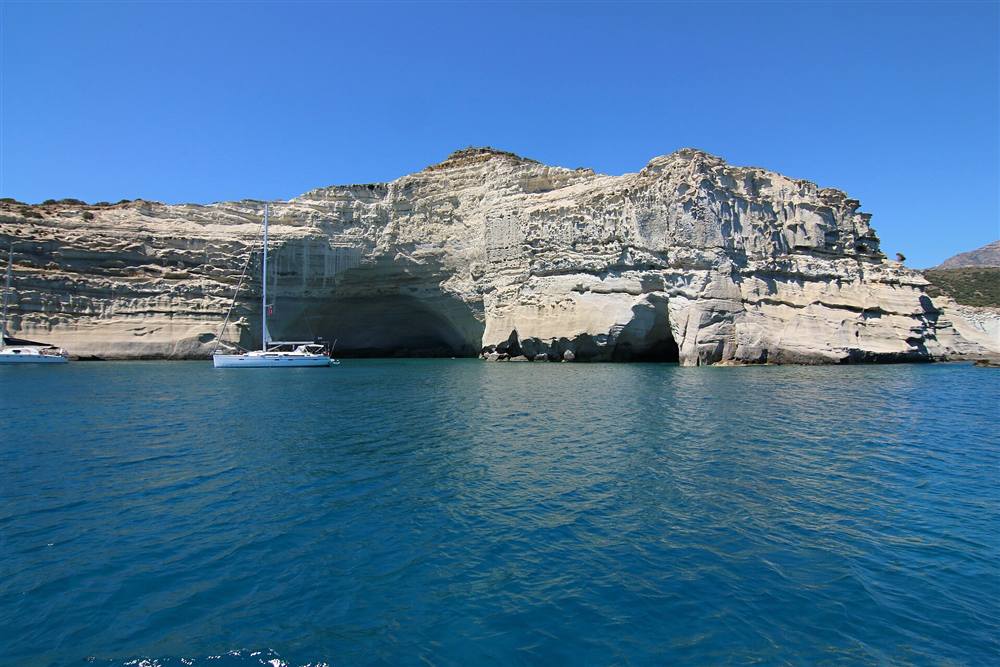 The Kleftiko arches and sea caves on the south-west coast of Milos