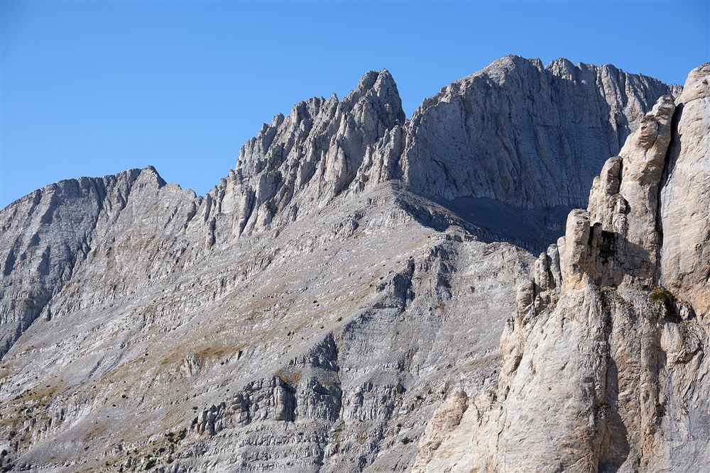 The summit ridge of Mount Olympus above the treeline