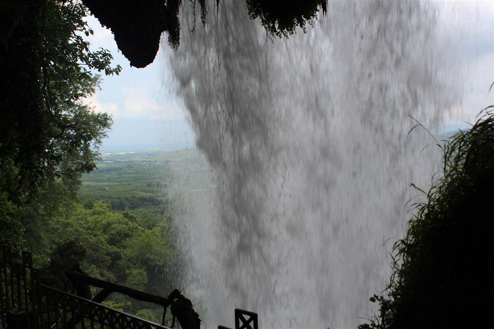 The plain seen from behind the Karanos waterfall at Edessa