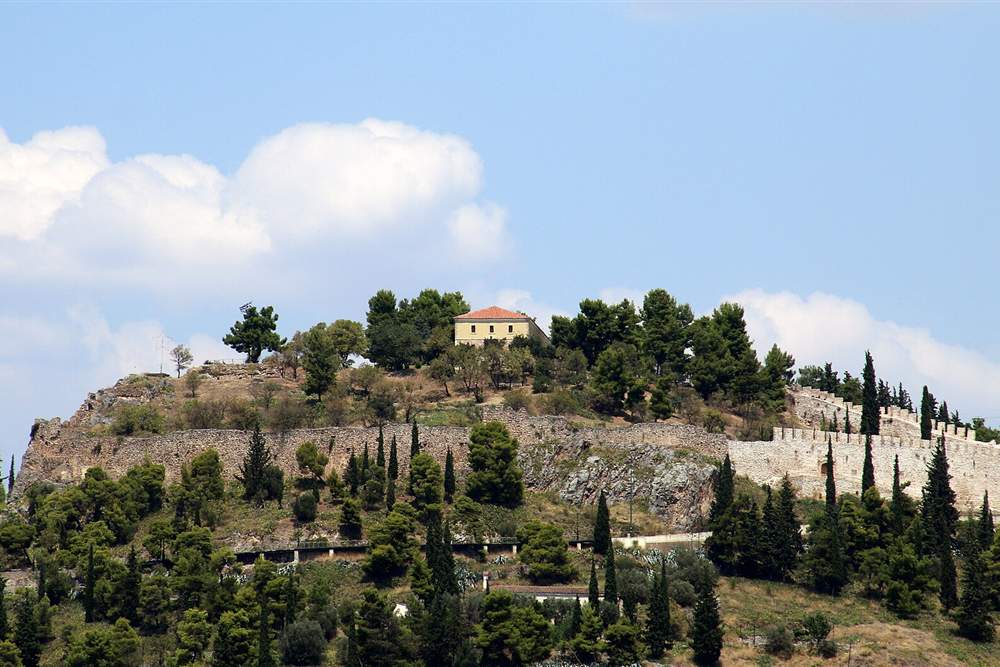 The castle of Lamia on its acropolis above the city