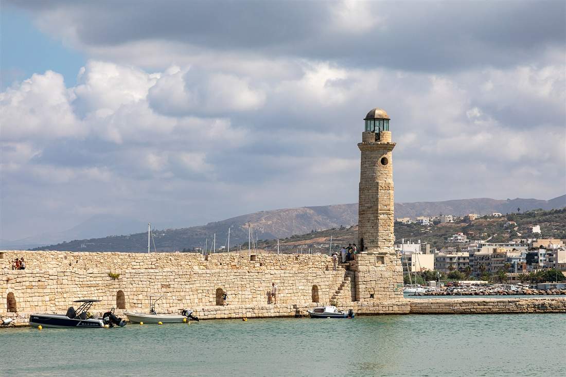 The Egyptian lighthouse on the Venetian harbour mole of Rethymno