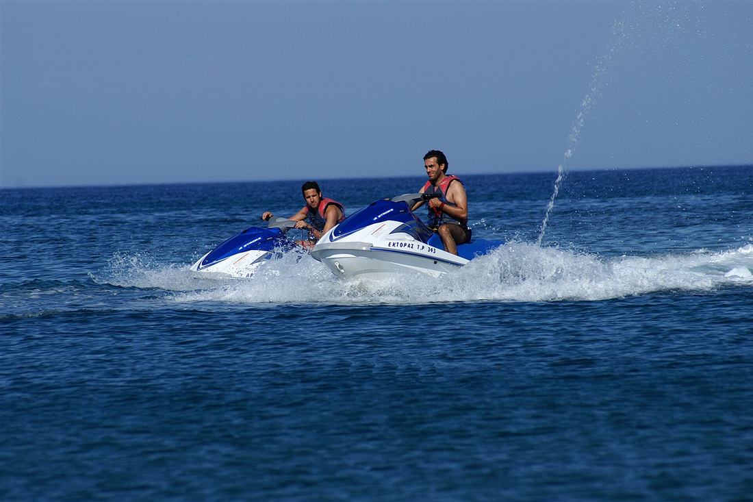 Rhodes jet ski riders off Kolymbia beach