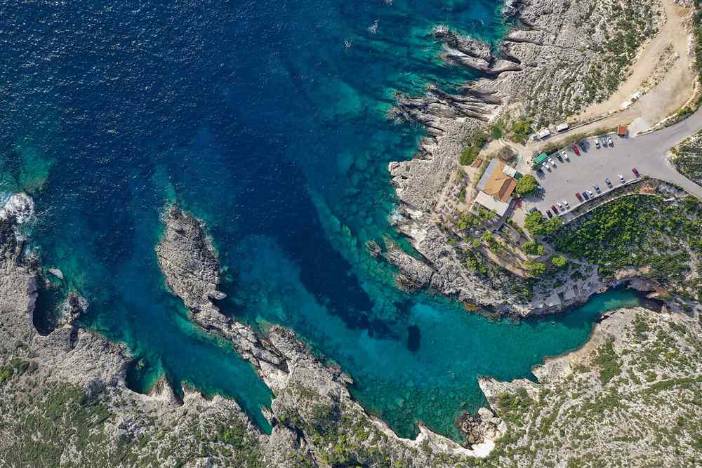 The rock inlet at Porto Limnionas on the west coast of Zakynthos