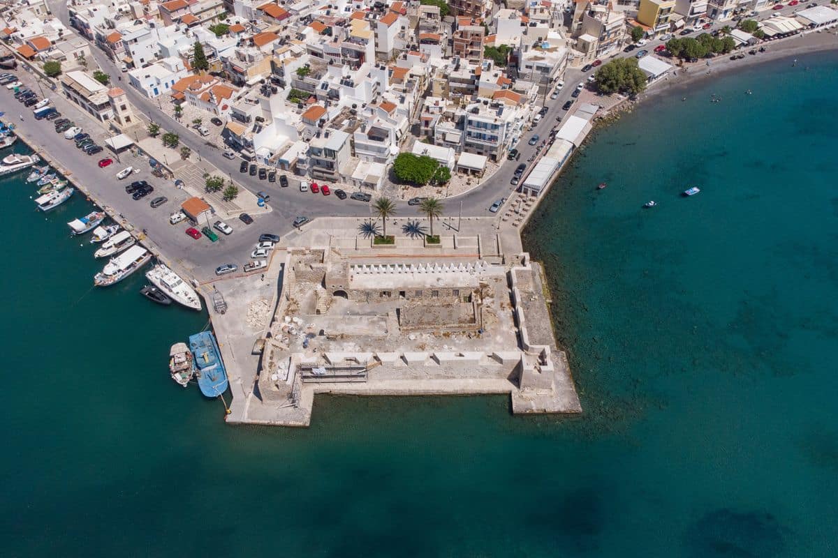 The Kales fortress and the harbour of Ierapetra on the south coast of Crete, the destination of Ierapetra transfers