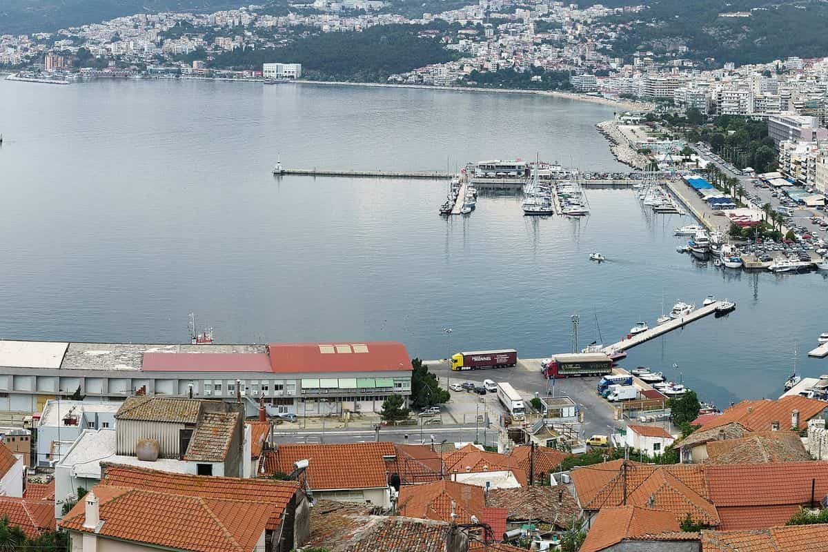 The harbour of Kavala, the starting point of Kavala wine tasting tours