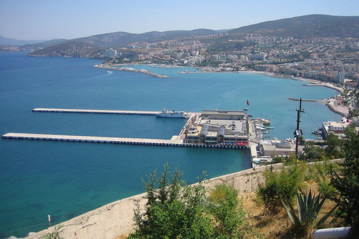 Kusadasi tours by boat leave from the harbour and cruise port on the bay of Kusadasi
