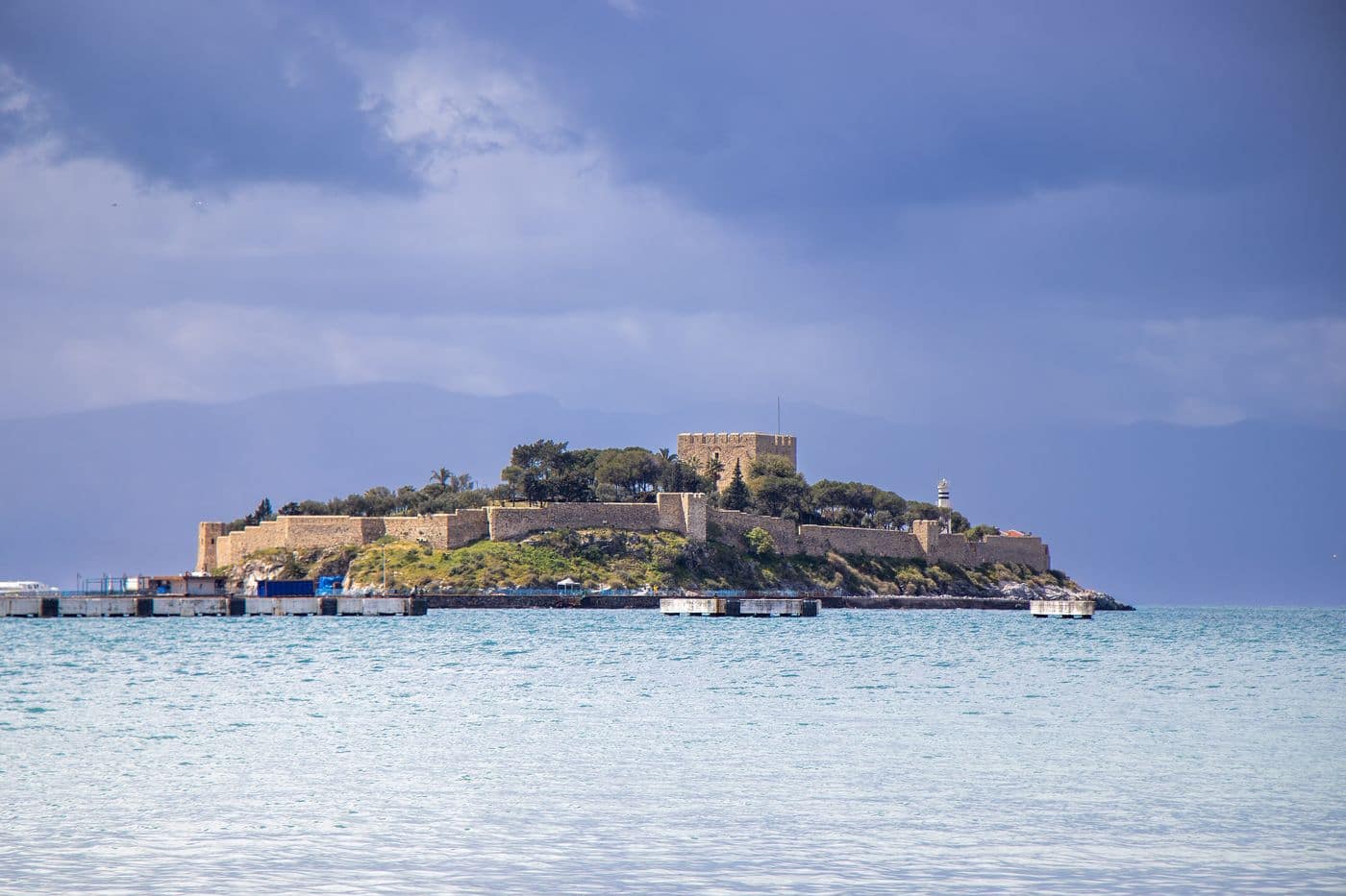 Kusadasi tours start below the castle on Pigeon Island, joined to the town of Kusadasi by a causeway