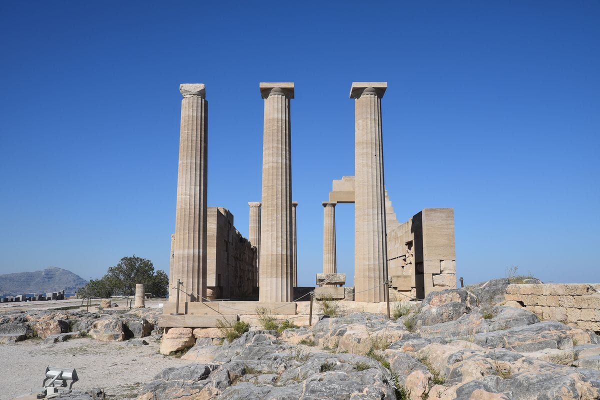 Lindos acropolis tickets include the Temple of Athena Lindia on the summit of the rock