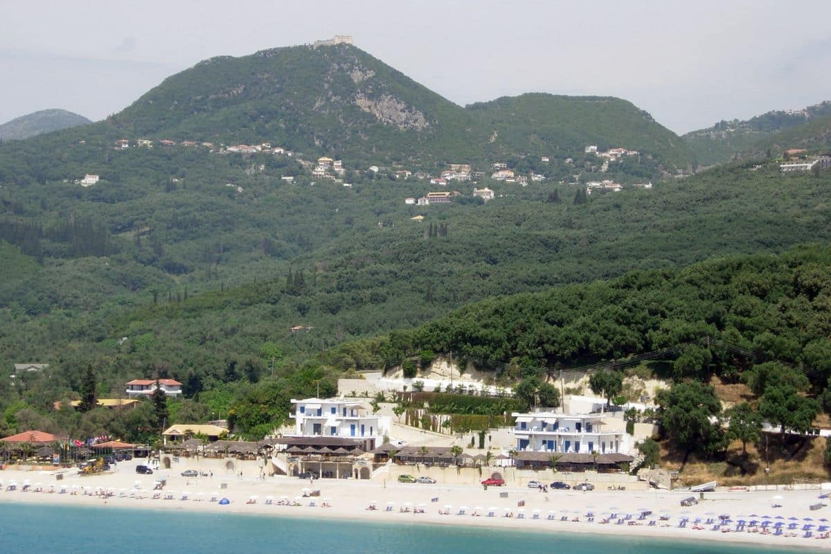 Valtos beach, a drop-off point for Parga transfers