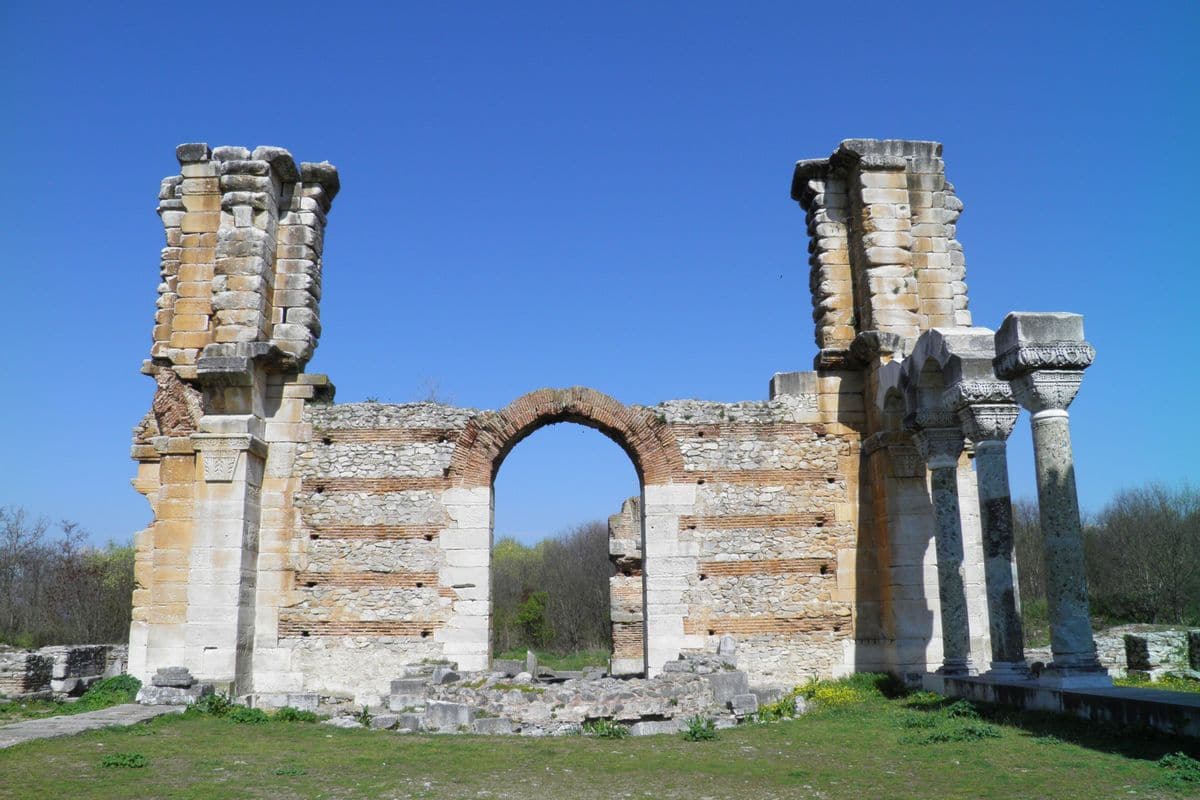 Philippi tours at Basilica B, the early Christian basilica next to the Roman forum of Philippi