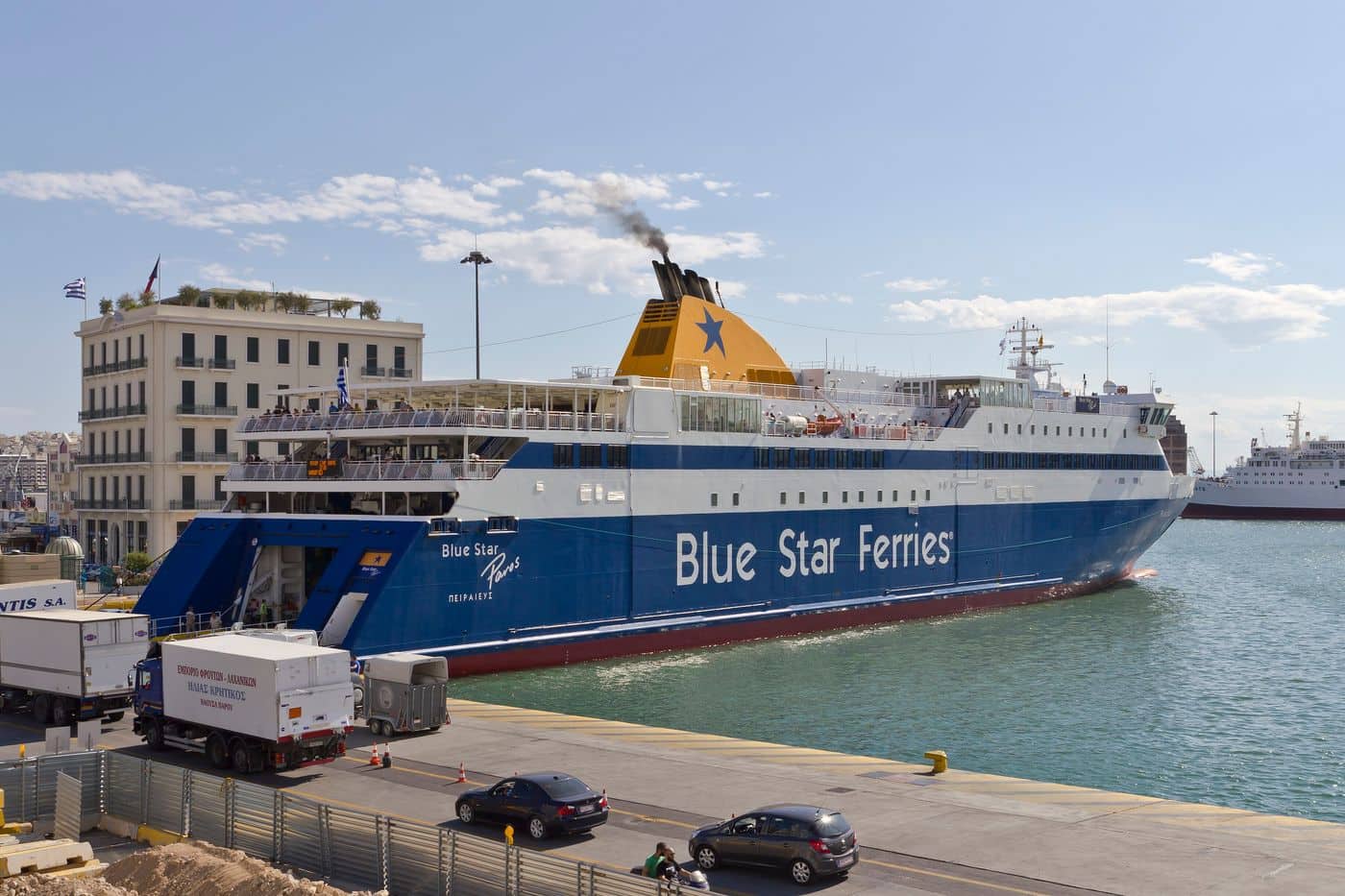 Piraeus port transfers meet ferry passengers at the quays of Piraeus