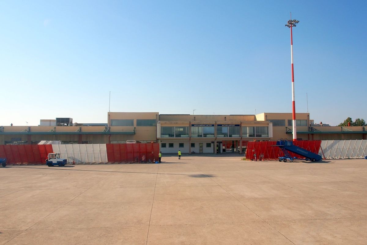 The terminal of Aktion National Airport, where Preveza airport transfers meet arriving passengers