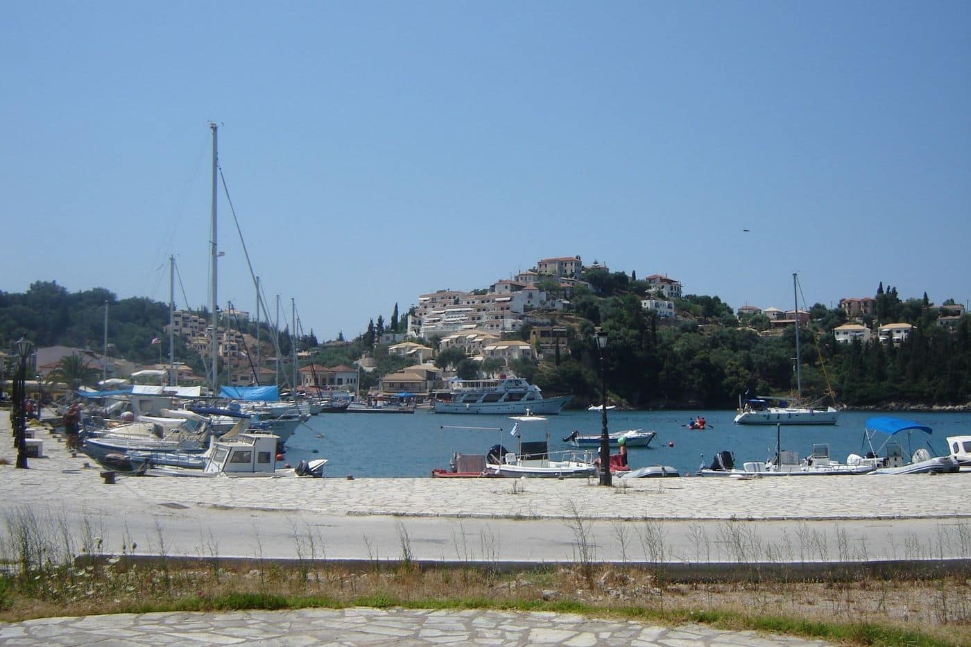 The harbour of Syvota in Epirus, where Syvota transfers drop off