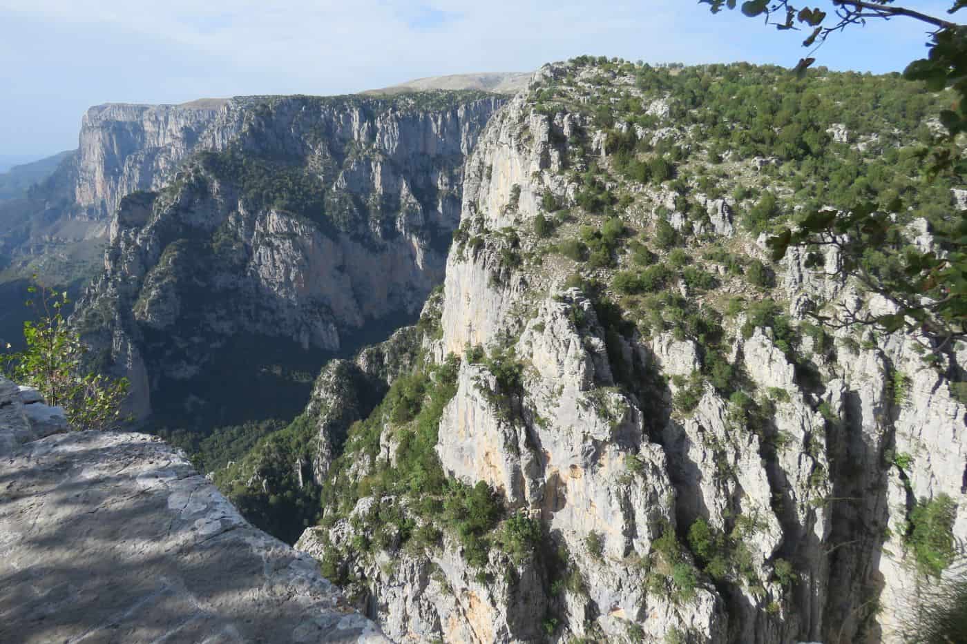 Zagori tours at the Vikos Gorge seen from the Beloi viewpoint in Zagori